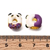 Alloy Enamel European Beads MPDL-F020-11C-MG02-3