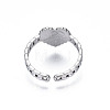 304 Stainless Steel Heart with Word Love You Open Cuff Ring for Women RJEW-S405-261P-3