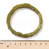 Square Natural Southern Jade Beads Stretch Bracelets for Women Men BJEW-C097-06R-5
