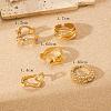Alloy Open Cuff Rings Sets for Women WH4778-6-1
