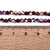 AB Color Plated Transparent Glass Beads Strands GLAA-G127-01-01C-2