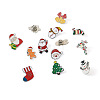 Yilisi 18Pcs 18 Style Christmas Bell & Tree & Sock & Snowman & Candy Cane Enamel Pin JEWB-YS0001-10-3