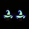 Halloween Theme Rack Plating Luminous Alloy Enamel Pendants ENAM-N056-235G-2