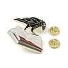 Bookish Raven Alloy Enamel Pin Brooch JEWB-R268-13-2