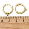 Rack Plating Brass Micro Pave Cubic Zirconia Hoop Earrings Findings KK-K392-33G-3