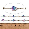 Handmade Stainless Steel & Natural Shell Beaded Link Chains SA-CBA6C37-01G-01-2