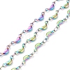 Rainbow Color 304 Stainless Steel Link Chains STAS-P219-70M-1