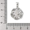 Brass Micro Pave Clear Cubic Zirconia European Dangle Charms Bails KK-K297-54P-3