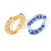UV Plating Transparent Acrylic & Rhinestone Beads TACR-T029-01M-2