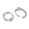 Clear Cubic Zirconia Hoop Earrings EJEW-L292-013P-2