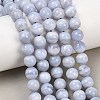 Natural Blue Lace Agate Beads Strands G-B183-A01-8mm-1