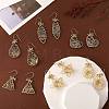 Eco-Friendly Five-Pointed Star Iron Pendants Dangle Earrings EJEW-PH01401-04-2