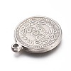 201 Stainless Steel Coin Pendants STAS-Z019-13P-3
