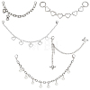 5Pcs 5 Styles Iron & Alloy Charm Shoes Chain with Alloy Clasp and ABS Beads DIY-PH0038-90-6