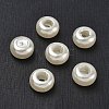 ABS Plastic Imitation Pearl Rondelle Large Hole European Beads X-MACR-S256-A41-2
