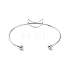 201 Stainless Steel Hollow Out Crescent Moon Open Cuff Bangle BJEW-P285-03P-2