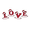 26Pcs UV Single Face Printed Wood Pendant Decorations WOOD-N020-40-2