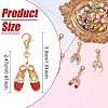 16Pcs 8 Styles Alloy Enamel Pendant Decorations HJEW-YW00540-3