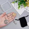 Aluminum Clip Pocket Watch Chain HJEW-PH02436-2