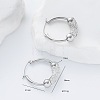 Vintage Style Round 304 Stainless Steel Hoop Earrings MV0538-5