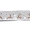 Christmas Theme Wired Linen Ribbon OCOR-G013-01C-2