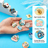 Yilisi 13Pcs 13 Style Flat Round & Car & Moon Alloy Enamel Brooches JEWB-YS0001-07-9