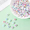 White Opaque Acrylic Beads MACR-YW0001-20E-6