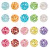 20Pcs 10 Colors AB Color Plated Acrylic Rhinestone Beads OACR-PH0004-01-2