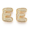 Brass Micro Pave Cubic Zirconia Pendants KK-N254-06G-E-1