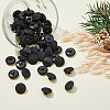 80Pcs 1-Hole Silk & Plastic Shank Buttons FIND-FH0008-90A-4