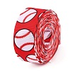 Baseball Pattern Heat Transfer Polyester Ribbons OCOR-WH0066-65C-2