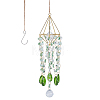 Crystal Glass & Iron Hanging Suncatchers HJEW-SP0001-87-1