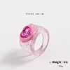 Resin Enamel and Glass Finger Rings FS-WG51DC4-03-4