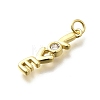 Brass Micro Pave Cubic Zirconia Charms KK-P295-48G-2