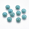 Synthetic Turquoise Flat Back Dome Cabochons X-TURQ-S266-8mm-01-1