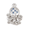 Brass Micro Pave Cubic Zirconia Pendants KK-L261-14B-P-1