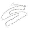 Brass Figaro Chain Necklaces for Women NJEW-B157-02P-5