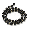 Natural Black Tourmaline Beads Strands GG-CBA3921-B11-8mm-5