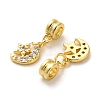 Rack Plating Brass Micro Pave Cubic Zirconia Charms KK-S398-01B-2