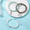 3Pcs Alloy Link & Charms Bracelets BJEW-JB12718-2