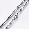 304 Stainless Steel Curb Chain Necklaces NJEW-O102-12P-2