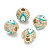 Brass Micro Pave Cubic Zirconia Charms ZIRC-A019-16G-A03-3