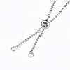 Tarnish Resistant 304 Stainless Steel Rolo Chain Lariat Necklace Making AJEW-JB00491-2