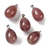 Natural Strawberry Quartz Pendants GG-K002-08A-15-1