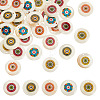 50Pcs 5 Colors Printed Natural Freshwater Shell Pendants SHEL-AR0001-10-1