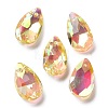Faceted Teardrop Glass Pendants GLAA-O008-A17-1