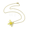 Glass Seed Beads Beaded Star Pendant Necklaces NJEW-MZ00088-04-4