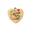 304 Stainless Steel Enamel Pendants STAS-I351-21G-04-1