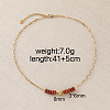 Synthetic Goldstone Hexagon Heishi Beads & 304 Stainless Steel Paperclip Chain Necklace & Bracelets for Women SG1071-3-7
