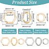 WADORN 12Pcs 6 Styles Alloy Spring Gate Rings FIND-WR0008-96-2